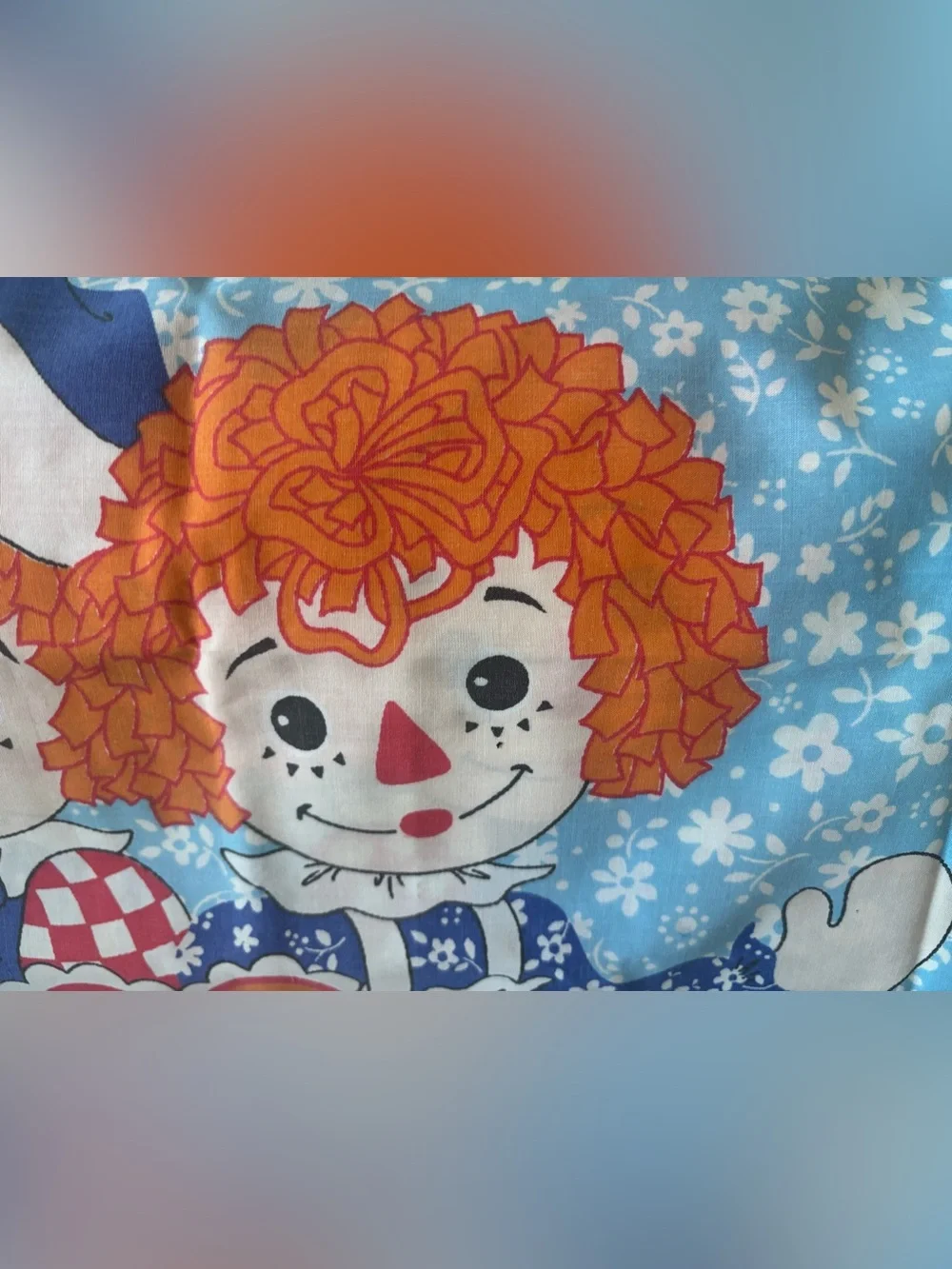 Vintage Raggedy Ann & Andy I Love You Pillowcase 30”x21”Bobbs-Merrill Co